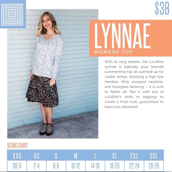 LulaRoe Blue and Black Lynnae XS Long Sleeve Shirt - Picture 5 of 5